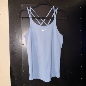 Nike Women's Sky Blue Strappy Tank Top